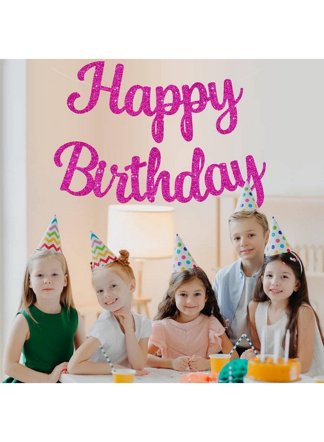 BEISHIDA Rose Red Happy Birthday Banner - NO DIY,10Feet,Pre-Strung-Glitter Happy Birthday Sign, Happy Birthday Garland,Happy Birthday Backdrop,Happy Birthday Decorations for Women - Image 5