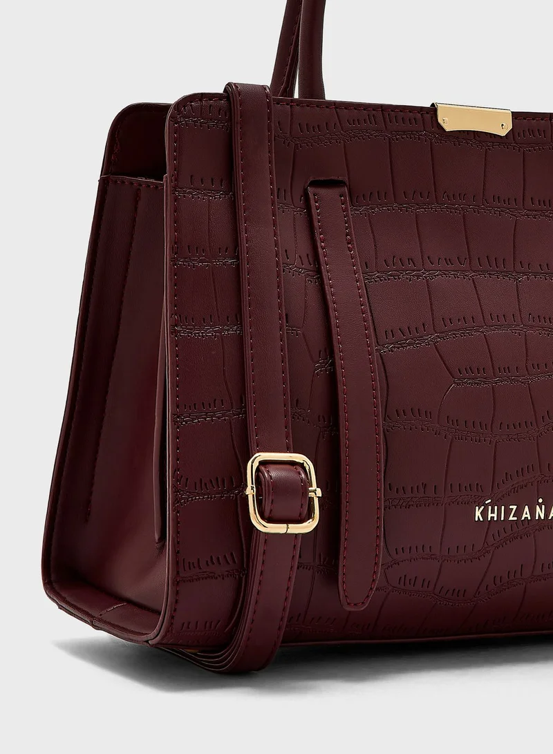 Khizana Croc Tote Handbag
