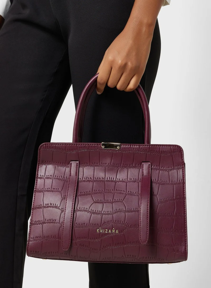 Khizana Croc Tote Handbag