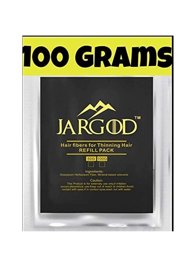 JARGOD 100 Gram Hair Building Fibers - Refill Your Existing Fiber Bottle - Hair Filler Fibers - Hair Loss Concealer For Thinning Hair by JARGOD (Black) - Image 1