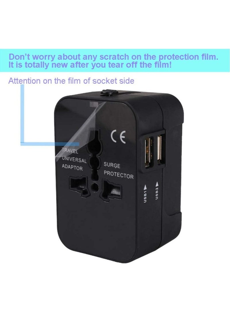 محول سفر، محول طاقة عالمي متعدد الاستخدامات، قابس محول عالمي مع منافذ شحن USB مزدوجة بقوة 2.1 أمبير لآسيا وأوروبا والمملكة المتحدة وأستراليا والولايات المتحدة الأمريكية - Image 2