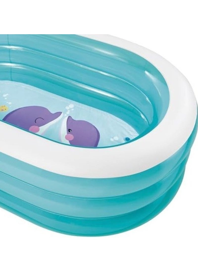 INTEX Oval Whale Fun Pool Asssorted Model 163*107*46cm  - Image 2