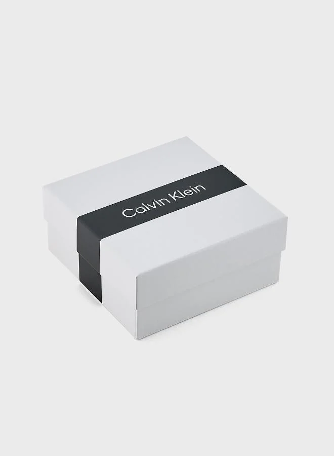 Calvin Klein  Sculptural Bubbles Collection Open Bangle Bracelet For Women In Yellow Gold - 35000787 for Women | Best Price UAE