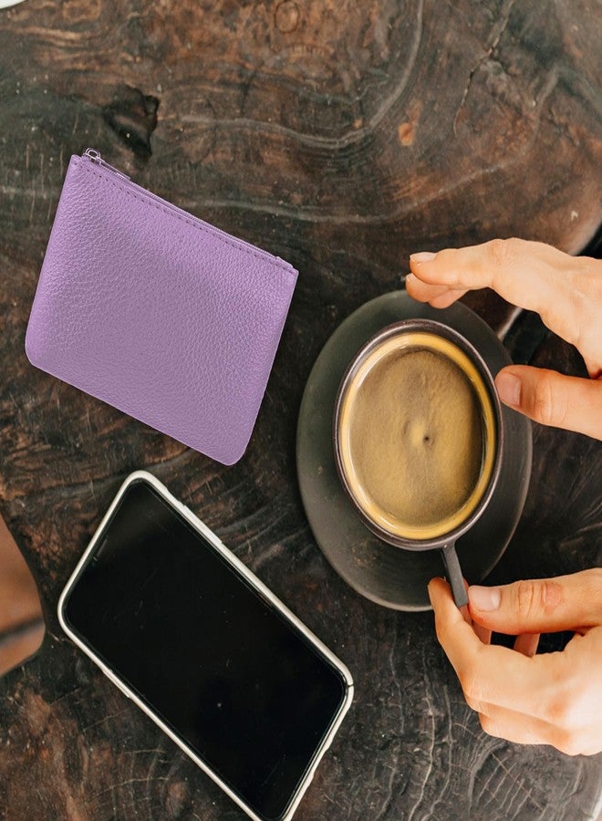 oruola مجموعة أورولا من 3 محافظ نقود معدنية للنساء، مصنوعة من جلد البولي يوريثان، مقاس 4.72 × 3.15 بوصة، محفظة صغيرة محمولة بسحاب للنساء لحفظ بطاقات الائتمان والأوراق النقدية المطوية وبطاقة الهوية والمفاتيح وسماعات الرأس وأحمر الشفاه (أحمر، وردي، بنفسجي). - Image 4