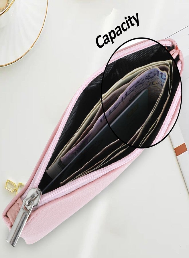 oruola مجموعة أورولا من 3 محافظ نقود معدنية للنساء، مصنوعة من جلد البولي يوريثان، مقاس 4.72 × 3.15 بوصة، محفظة صغيرة محمولة بسحاب للنساء لحفظ بطاقات الائتمان والأوراق النقدية المطوية وبطاقة الهوية والمفاتيح وسماعات الرأس وأحمر الشفاه (أحمر، وردي، بنفسجي). - Image 2