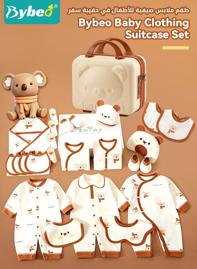 Bybeo 26PCS Newborn Baby Gifts Set, Newborn Layette Gift Set, Baby Clothes Accessories Set for Boys and Girls, Premium Cotton, Perfect Gift Suitcase for Spring Summer Autumn Winter Four Seasons - Image 2