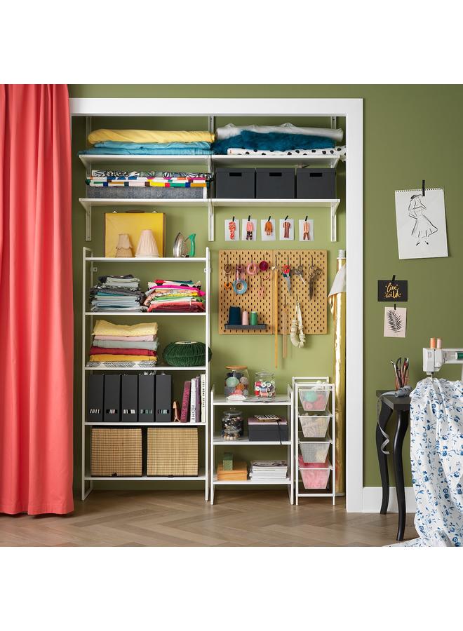 زبون وحدة رفوف، بيضاء، 80X38X160 سم - Image 2