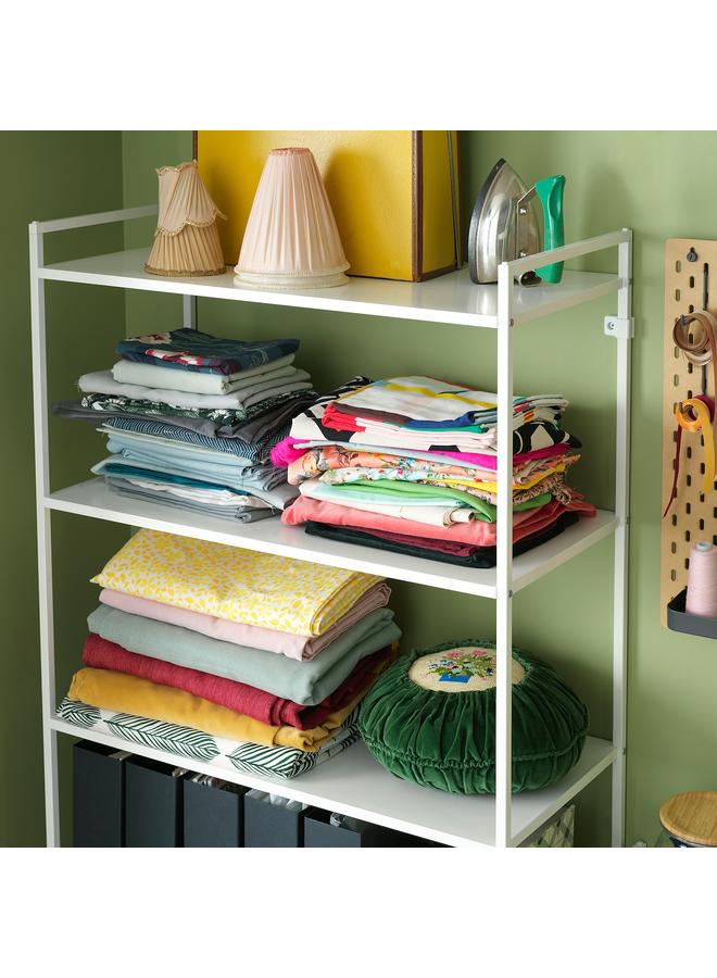 زبون وحدة رفوف، بيضاء، 80X38X160 سم - Image 3