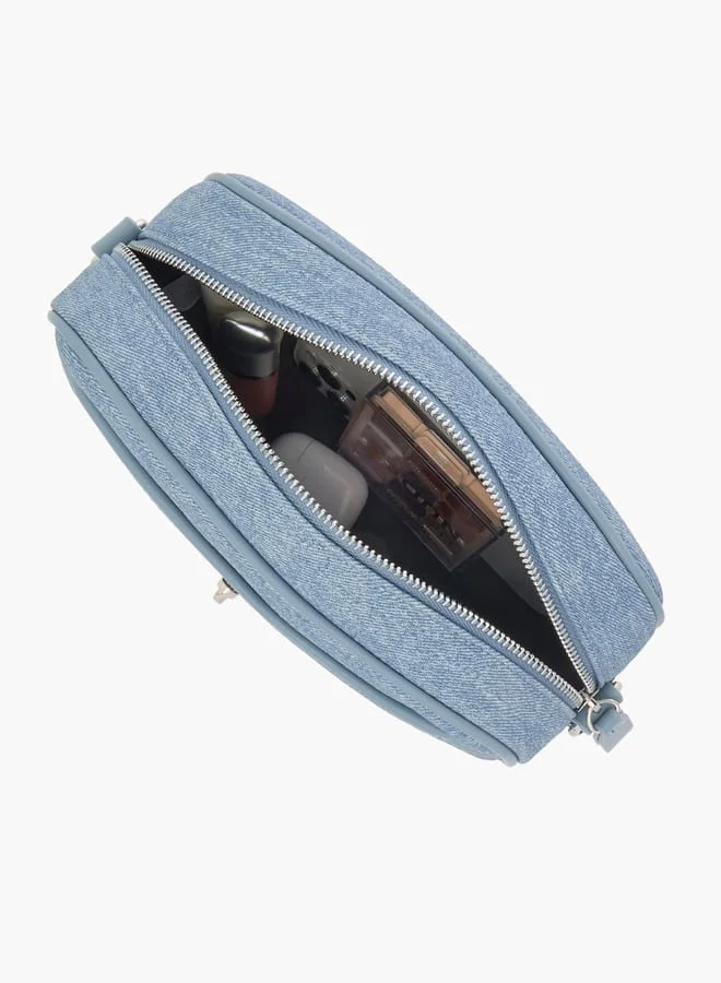 لي كوبر Women Solid Crossbody Bag with Detachable Strap and Zip Closure