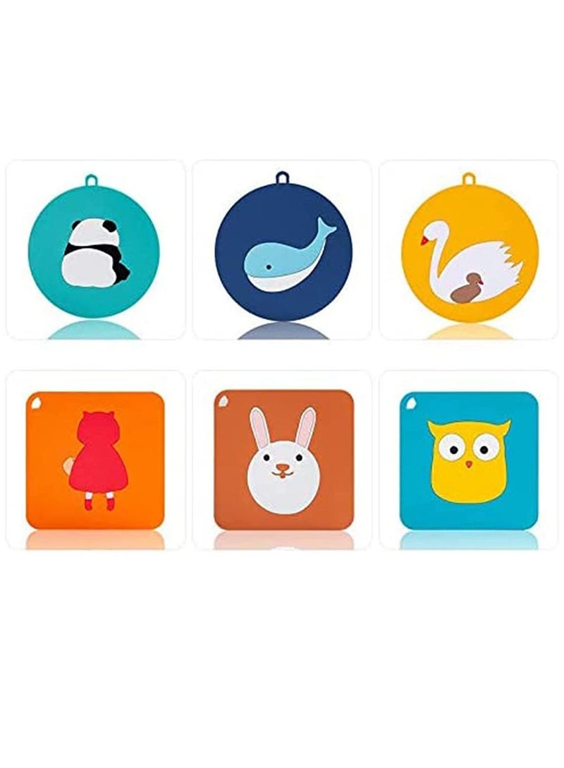 Captaintech Coasters, Heat Resistant Non-Slip Placemats Multifunction Kitchen Tool for Bowl Mats, Dish Mats, Easy Clean Silicone Multi-Use Hot Pads, Protect Desktop from Damage, 6 Pcs - Image 1