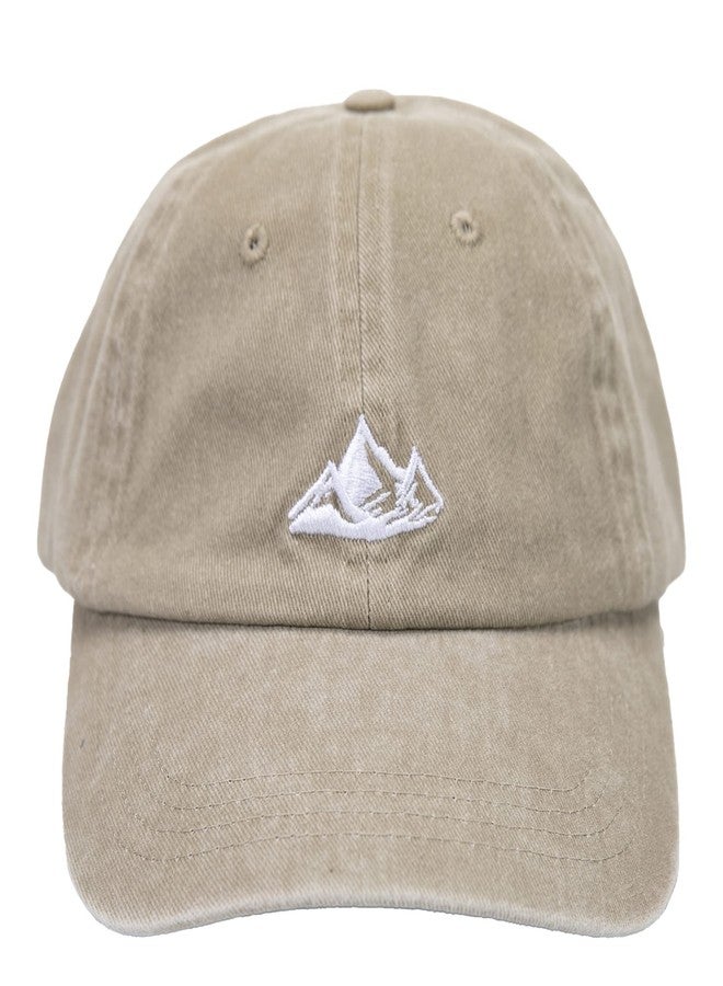 DASMINI Dad Hats for Men Womens Baseball Caps Mountain Hat Adjustable Unstructured Vintage Outdoor Cap(Khaki) - Image 1