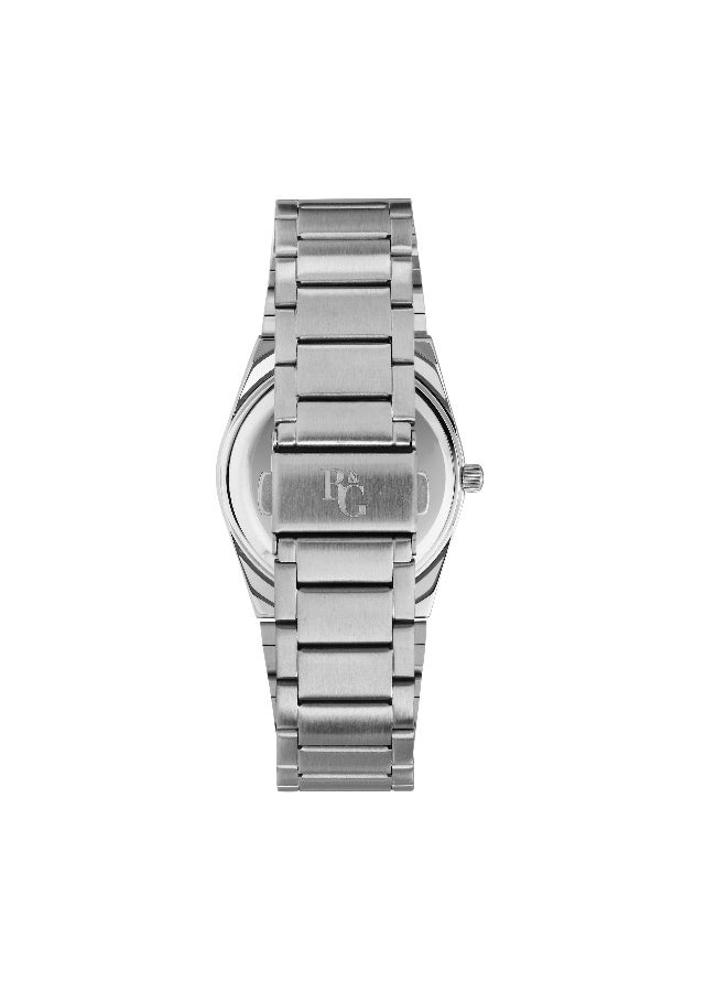 B&G Women's Green Round Analog Dial with Silver Stainless Steel Band Watch - 35mm - R3853315501 - Image 4