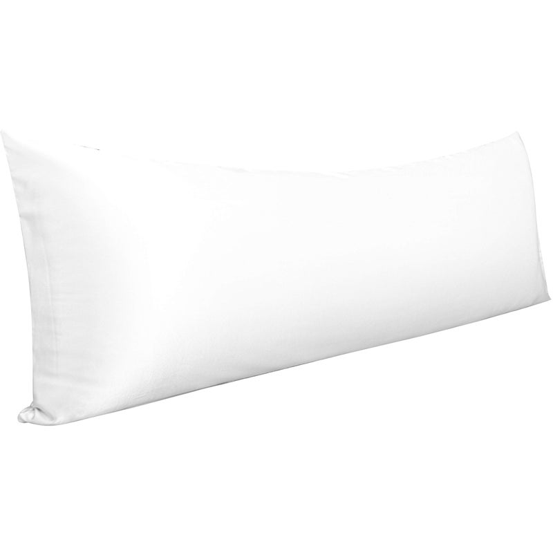 NTBAY Satin Body Pillowcase for Hair and Skin Luxurious and Silky Pillow case with Envelope Closure 20x54 Inches White