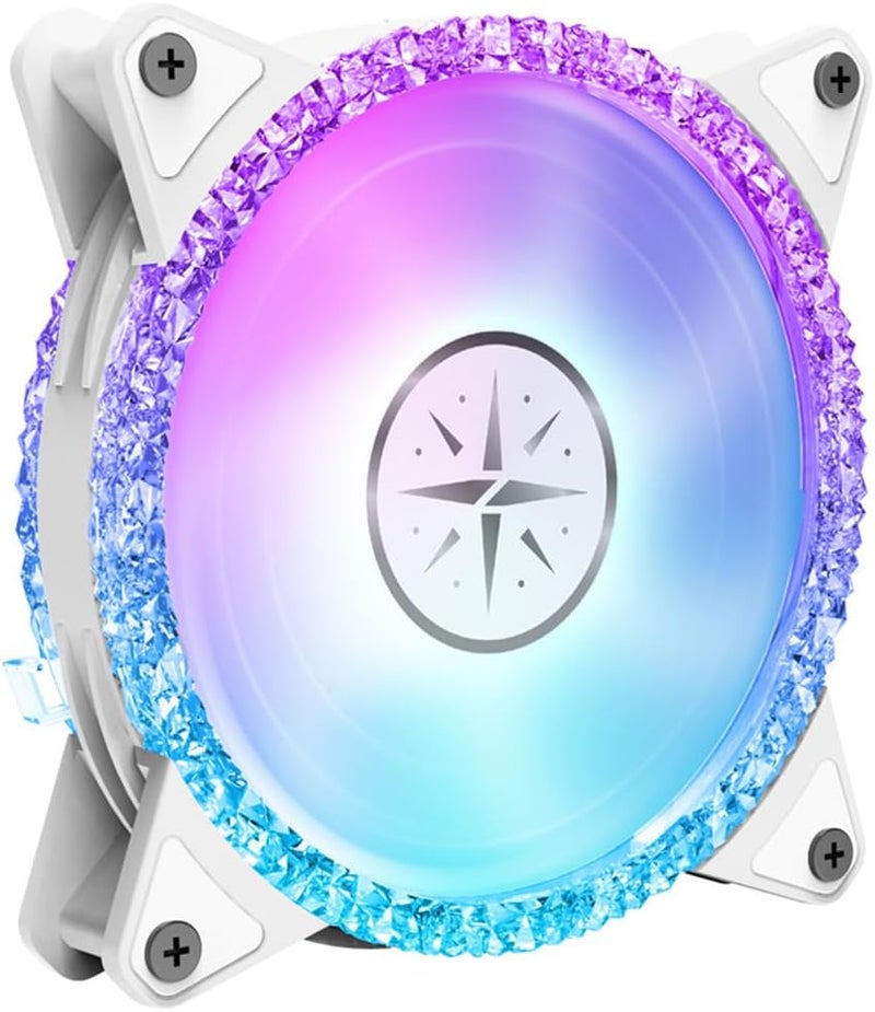 Eacam 120mm ARGB Case Fan Cooling PC Fans with Hydraulic Bearing Fan Speed: 900-1800 RPM Low Noise - Image 1