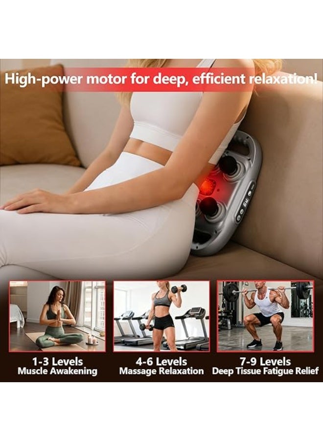 English: Jolierbi Deep Tissue Massage Gun - Professional Muscle Massager with 6 Heads, 9 Levels & 9 Modes - Percussion Body Relaxation for Back, Neck & Legs - Perfect Gift for Men & Women - Image 5