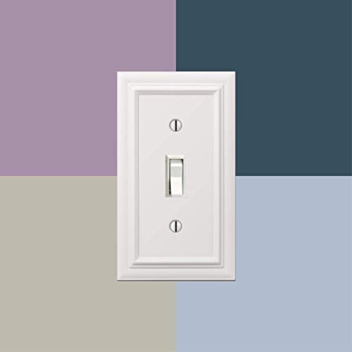 Amerelle 94RRRW Continental Wallplate, 3 Rocker, Cast Metal, White, 1-Pack - Image 5