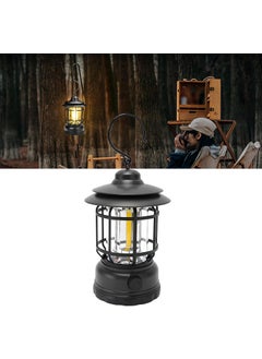 TrekEaze TrekEaze Camping Lantern Rechargeable Portable Battery Operated Retro Camping Lamp Waterproof Hanging Lamp for Outdoor Hiking Garden Camping and Emergency Black  - Image 5