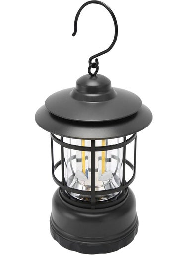 TrekEaze TrekEaze Camping Lantern Rechargeable Portable Battery Operated Retro Camping Lamp Waterproof Hanging Lamp for Outdoor Hiking Garden Camping and Emergency Black  - Image 2