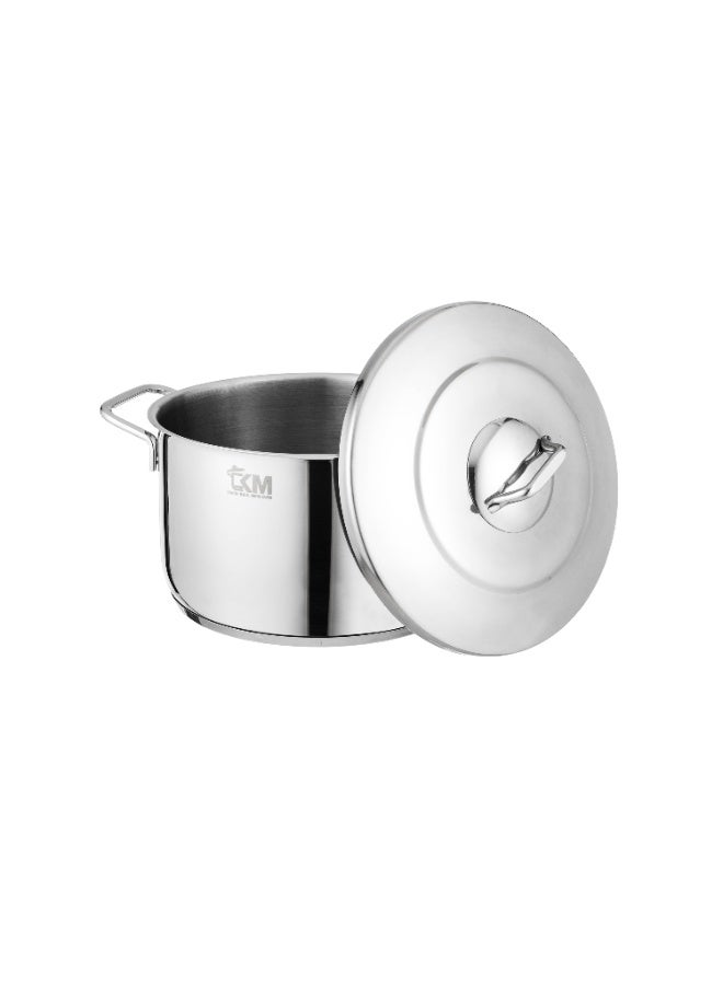 TKM Turkish 18/10 stainless steel cookware set with high quality stainless steel lid, consisting of 9 pieces (20 cm pot - 22 cm pot - 24 cm pot - 26 cm pot) + 24 pans - Image 5