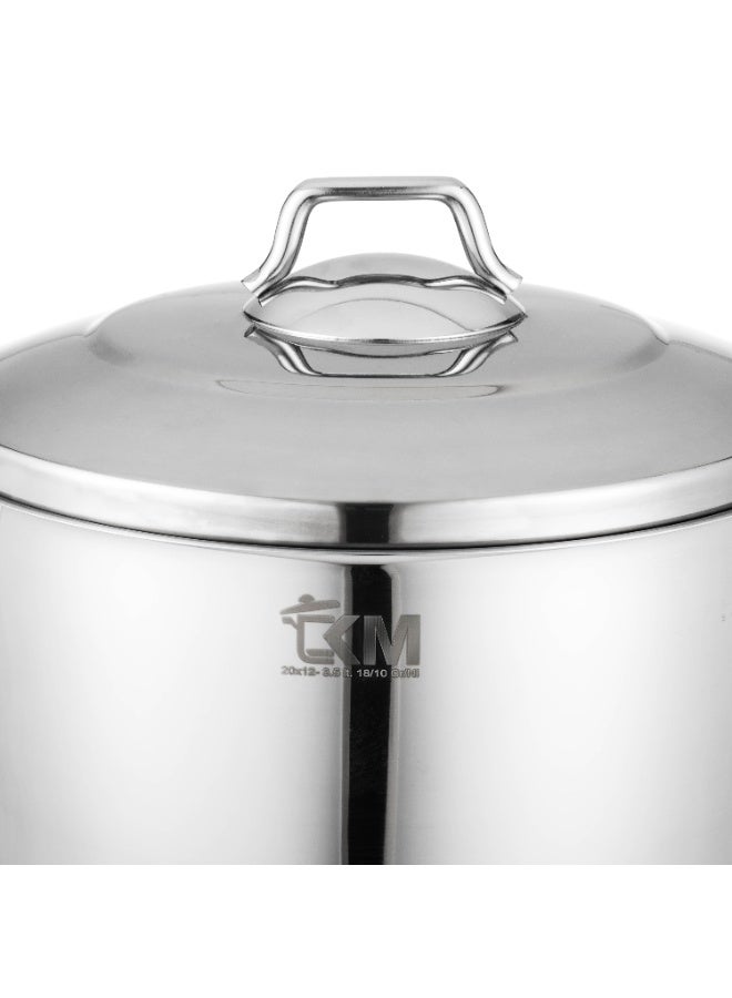 TKM Turkish 18/10 stainless steel cookware set with high quality stainless steel lid, consisting of 9 pieces (20 cm pot - 22 cm pot - 24 cm pot - 26 cm pot) + 24 pans - Image 3