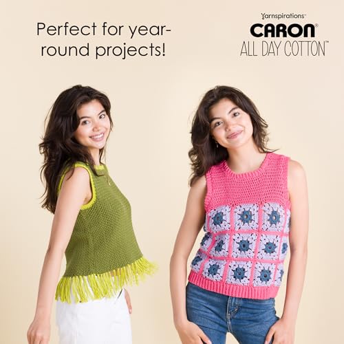 Caron All Day Cotton - 3 Pack of 173 Yards/3.52 oz Cream 100% Mercerized Cotton Yarn - Image 4