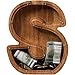 ladenk 12 Inch Extra Large Wooden Kids Letter Piggy Bank Piggy Bank for Boys Girls Initial S Bank Alphabet Money Bank for Birthday - Image 2