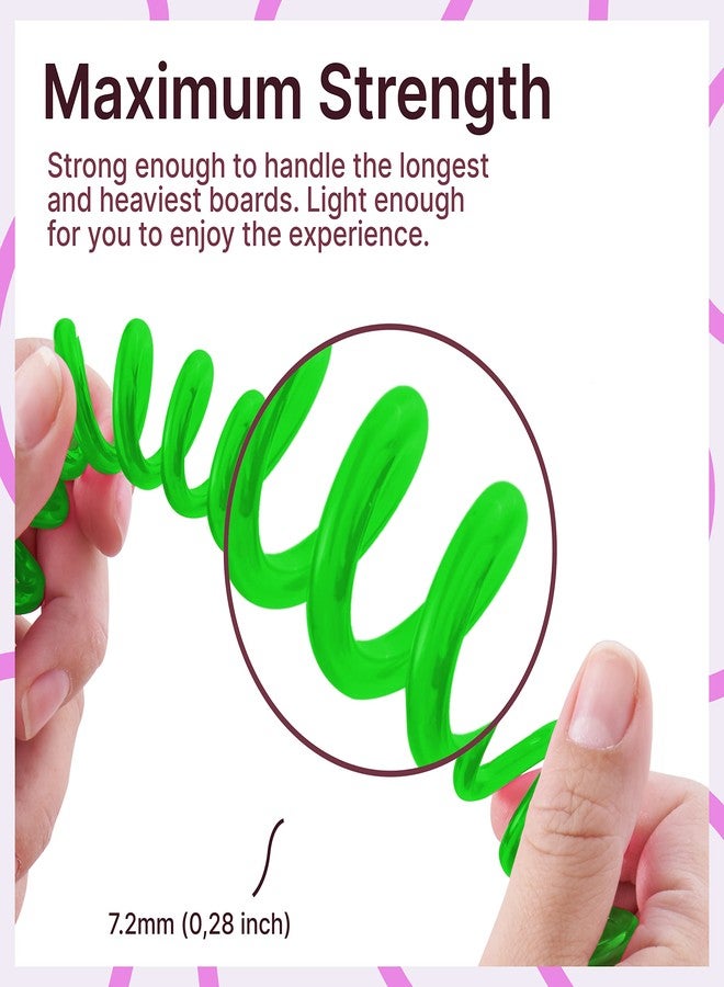 بي بي أس حبل ربط ذراع ملفوف من نوع BPS 'PRO' للوح التزلج على الماء مع قابس ربط للوح التزلج على الماء - مع دوارات مزدوجة (أخضر كورو) - Image 5