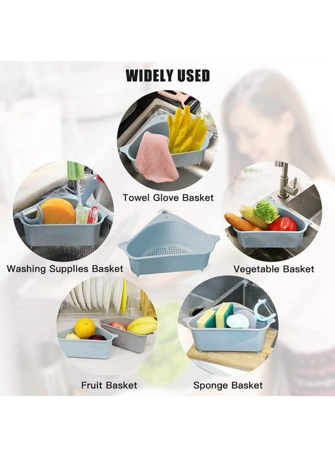 JRM Multifunctional Plastic Drain Shelf Sink Storage Rack for Kitchen, Bathroom, Soap Box Organizer (Grey, Pack of 2) - Image 4