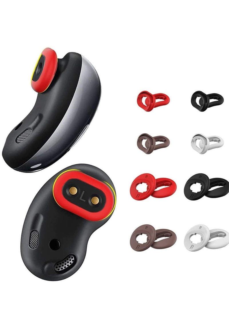 Ear Tips for Galaxy Buds Live [8 Pairs] Silicone Covers Eartips Accessories Compatible with Samsung Galaxy Bud Live Anti-Slip Ear Tip Cover Wing - Image 3