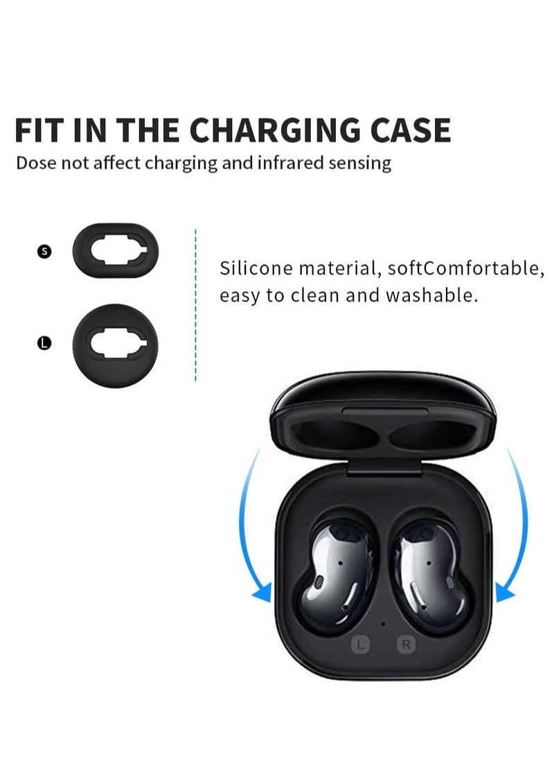 Ear Tips for Galaxy Buds Live [8 Pairs] Silicone Covers Eartips Accessories Compatible with Samsung Galaxy Bud Live Anti-Slip Ear Tip Cover Wing - Image 1