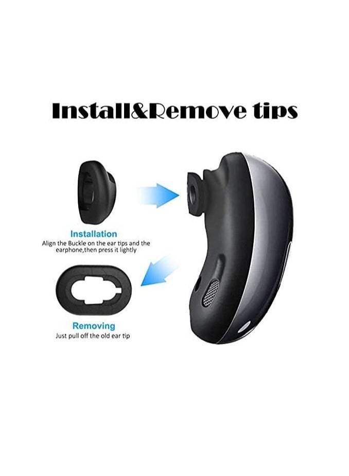 Ear Tips for Galaxy Buds Live [8 Pairs] Silicone Covers Eartips Accessories Compatible with Samsung Galaxy Bud Live Anti-Slip Ear Tip Cover Wing - Image 5