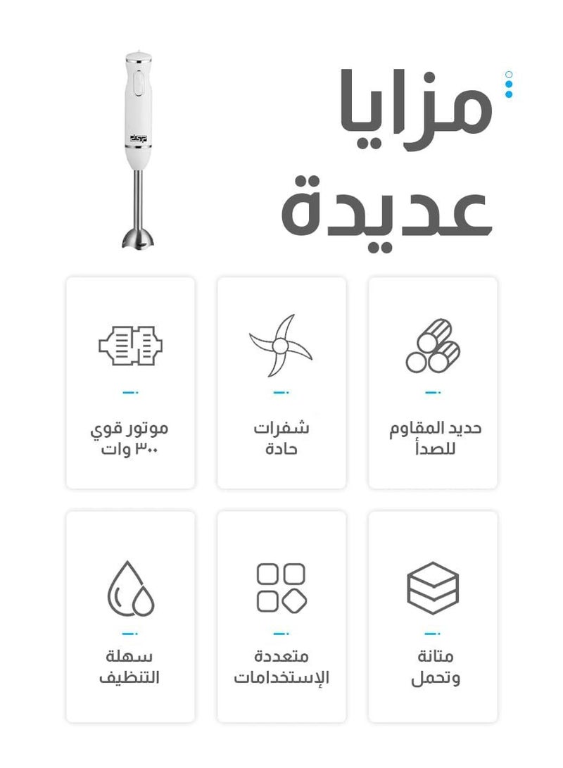 DSP, KM1021, Electric Hand Blender 2-Speed, Stainless Steel, 300w - Image 4