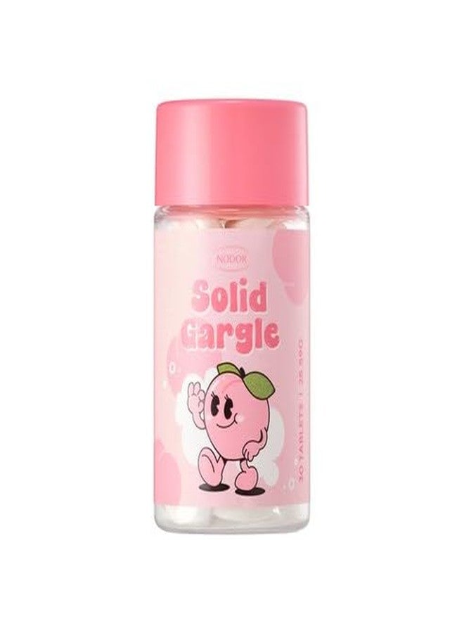 Solid Breath Freshener 30 tablets (25.6g/0.90oz.), NODOR, Reduce bad breath, Prevent cavity, Microbubble, Korean oral care, Green Tea Extract, Oral Care, Gum Care, Portable Size (Peach)