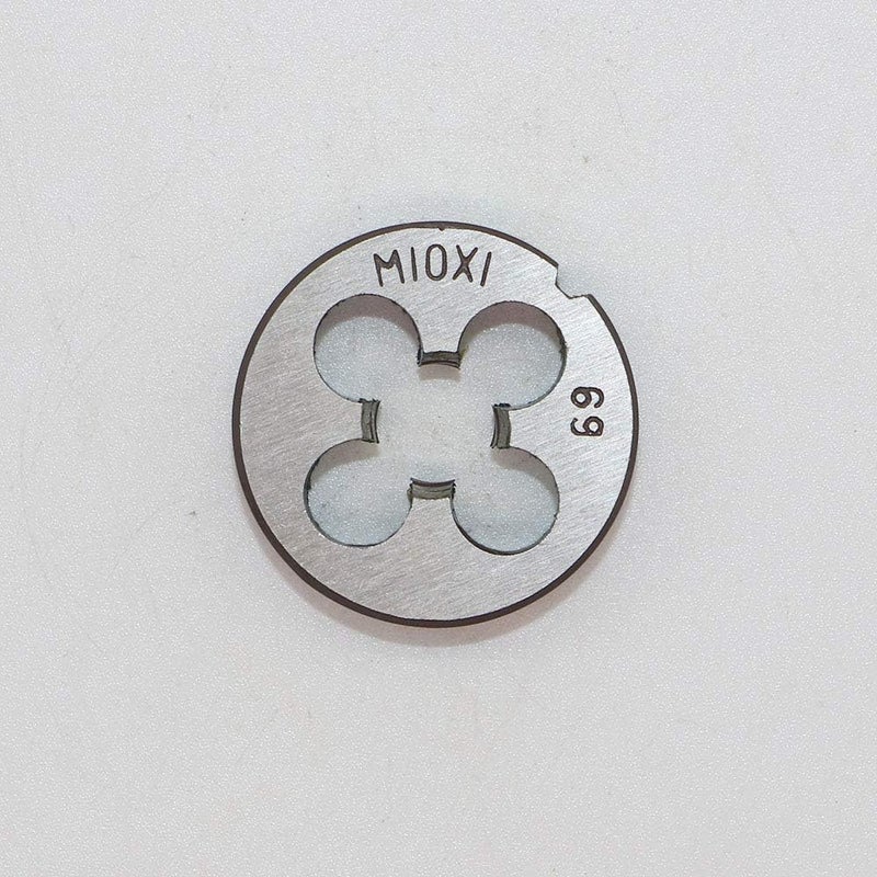 LingGan HSS 10mm X 1 Metric Right Hand Round Die, Machine Thread Die M10 X 1mm Pitch for Mold Machining, Alloy Steel, It Can Process Steel, Cast Iron, Copper And Aluminum. - Image 1