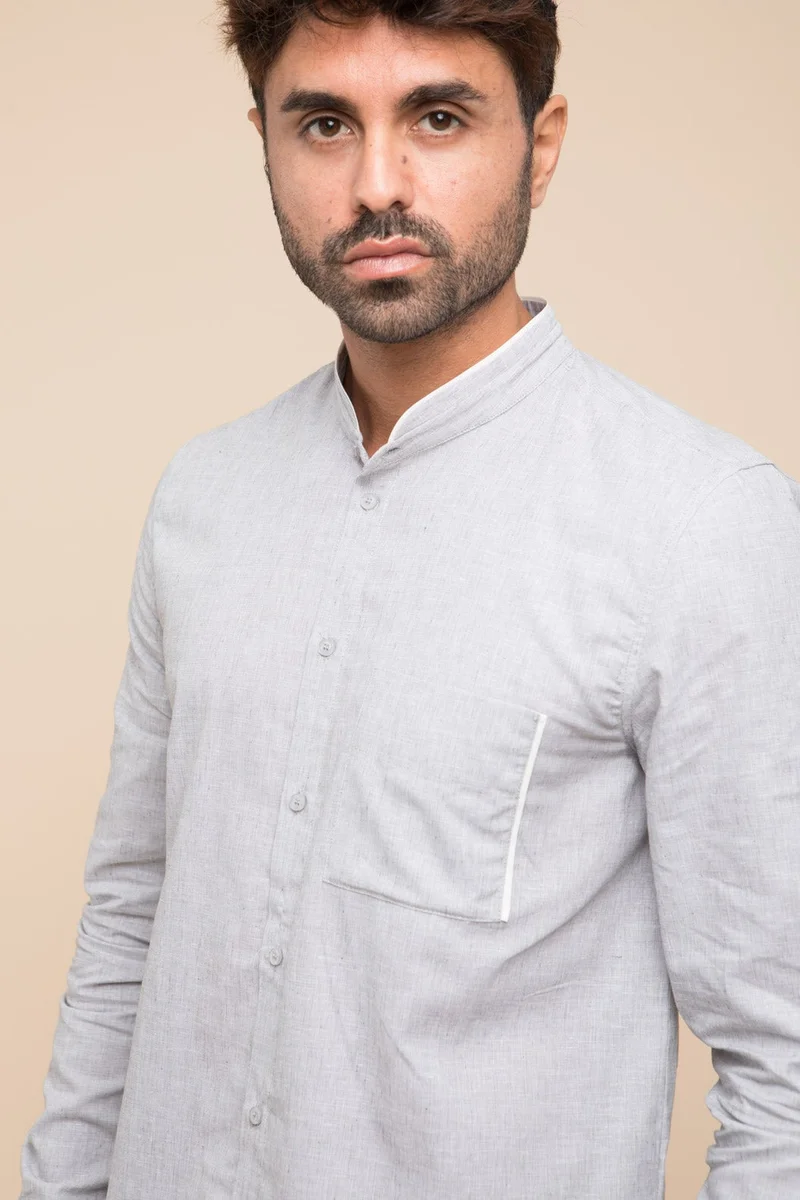 Lyoum Mao Shirt Grey