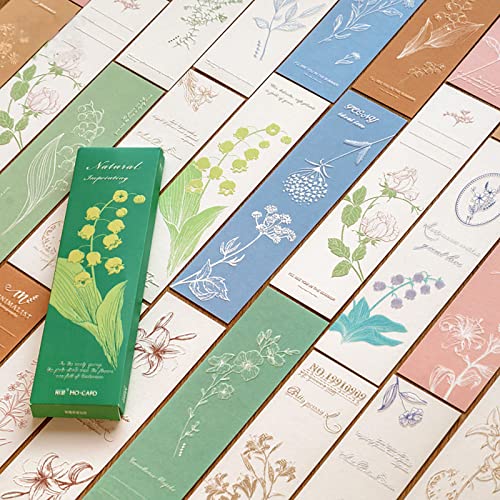 Doraking 20PCS Nature Themed Paper Bookmarks for Book Lovers Boxed Bookmarks Set as Gifts for StudentsNatural Imprinting - Image 1