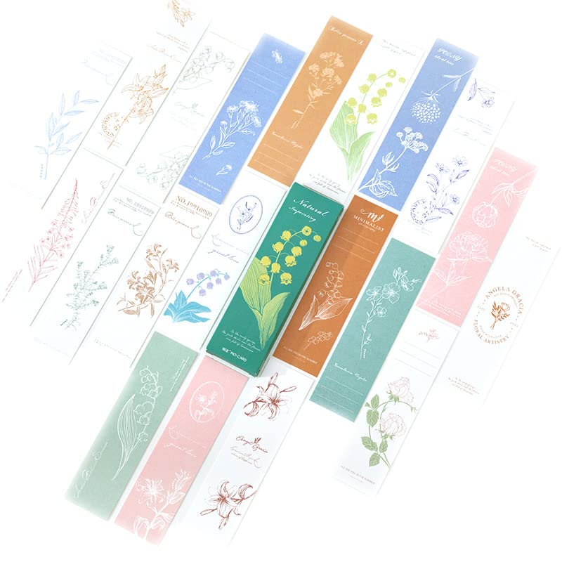 Doraking 20PCS Nature Themed Paper Bookmarks for Book Lovers Boxed Bookmarks Set as Gifts for StudentsNatural Imprinting - Image 3