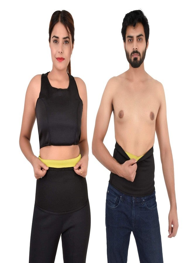 حزام تنحيف البطن من دي إس فيت للنساء والرجال، حزام تنحيف وشد البطن، حزام لتشكيل الجسم، حزام لياقة بدنية للبطن، حزام للتمارين الرياضية (أسود) - Image 1