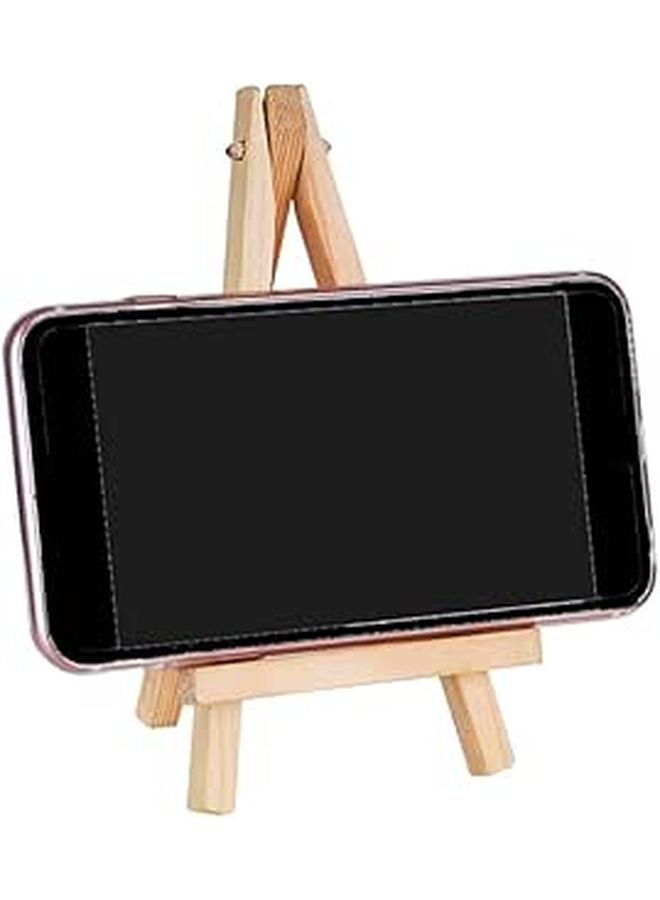 Mini Wooden Easel Stand Natural Pine Wood 8pcs Small Tripod for Painting Photos Crafts - Image 1