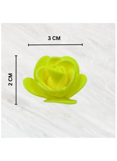 Generic Tdas Artificial Flowers for Home Decoration - Ideal House Decoration Items for Pooja Room, Ganpati Festivals - Foam Rose Flower Needs - Perfect Backdrop for Pooja Decorations – 100 pcs (Yellow)  - Image 1
