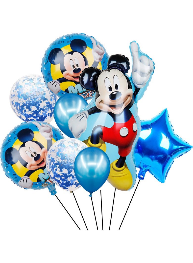 Party Happy Mickey Set Birthday Decoration Party Kids 8 Piece Set