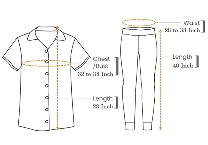 NEGLIGEE Women's Cotton Printed Night Suit Pyjama Set | Co Ord Set for Women Night Dress 2-Piece Outfits Pajama Night Wear (Free size, Beige) - Image 2