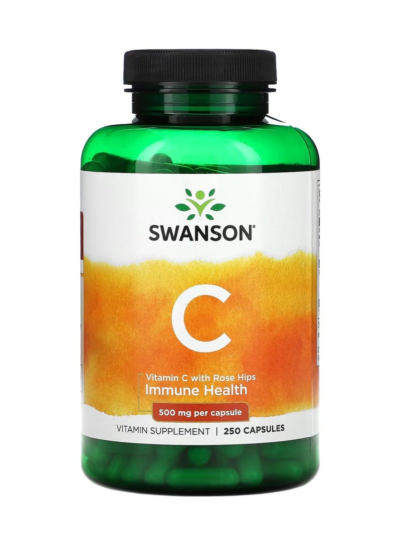 Vitamin C with Rose Hips - 250 Capsules
