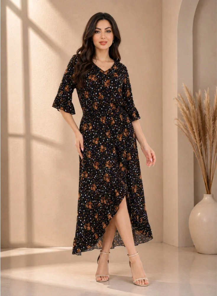 NinEx Midi dress For Women Floral Print