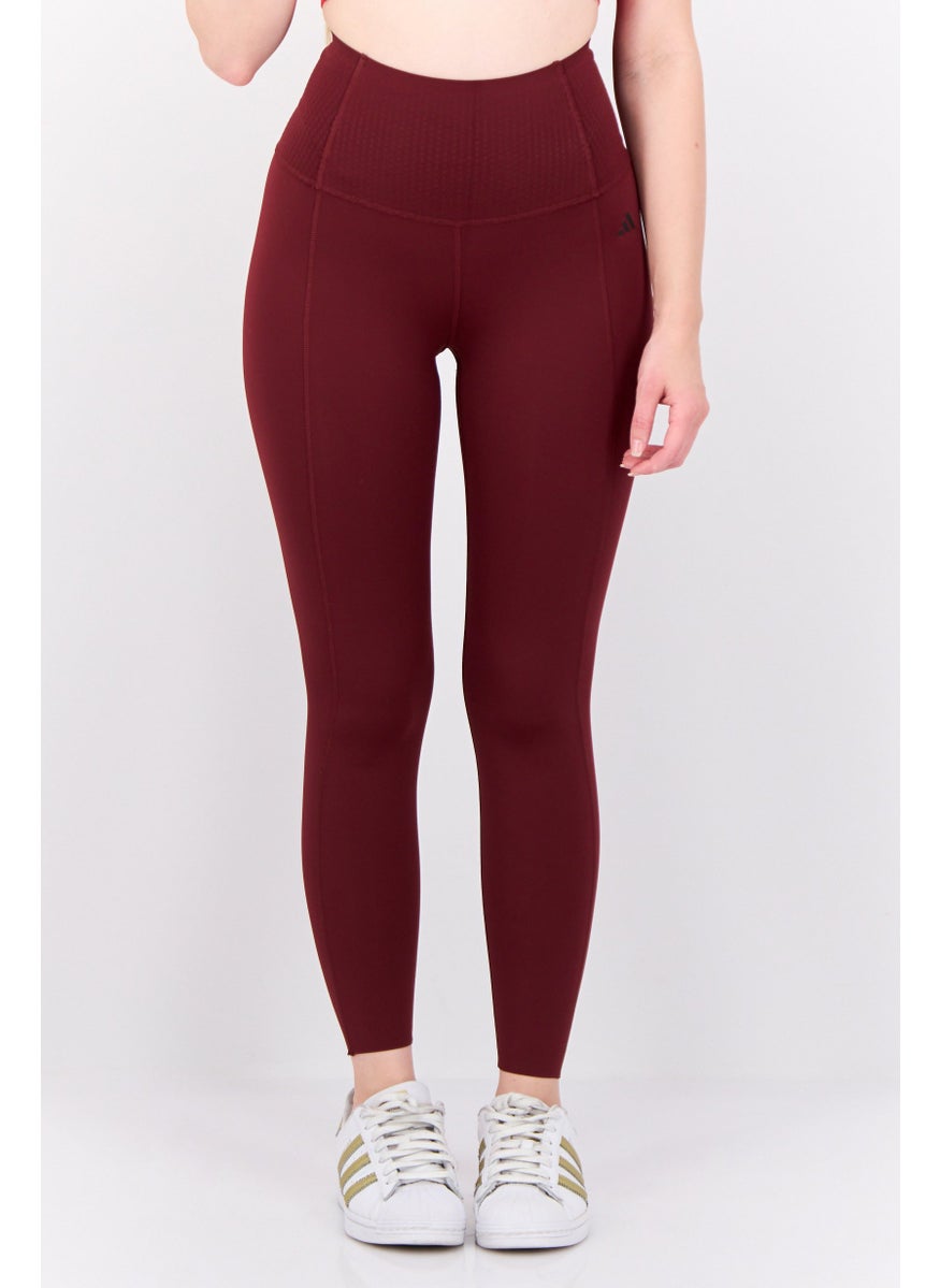 Adidas Women Tight Fit Brand Logo  Training Leggings, Brown  - Image 1