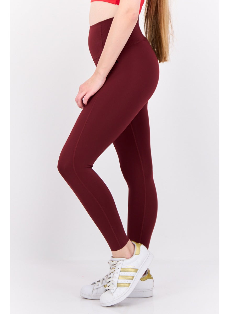 Adidas Women Tight Fit Brand Logo  Training Leggings, Brown  - Image 2