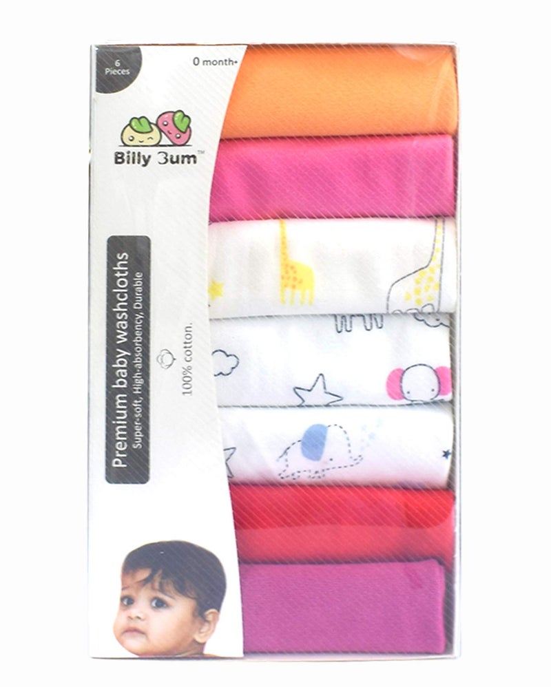 Billy Bum Washcloth for New Born 100% Hosiery Cotton/Reusable Extra Soft Face Towels washcloth for Babies (7 pieces) Color may vary (Pack of 1) - Image 1