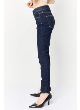 ESPRIT Women Skinny Fit Washed Stretchable Jeans, Navy  - Image 2