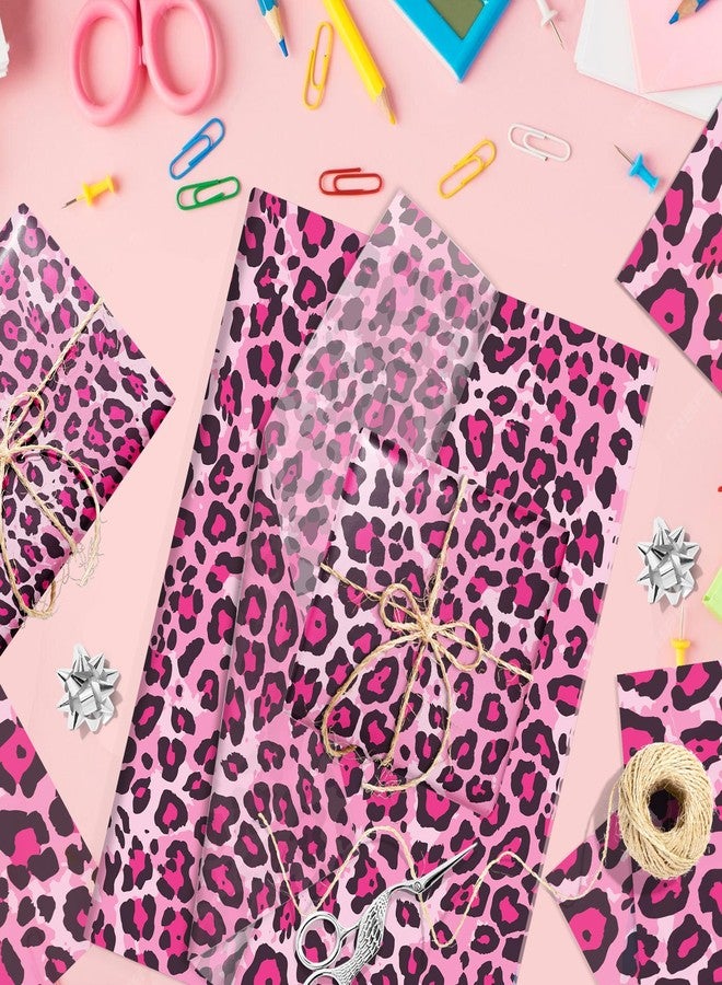 MOZUI 50 Sheets Pink Leopard Tissue Paper - 20"×14" Animal Print Gift Wrapping Paper Pink Leopard Design for Gift Bags, Baby Shower, Birthday Party, Bachelorette Party, and Craft Supplies - Image 5