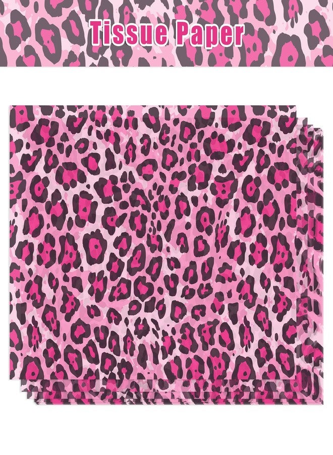 MOZUI 50 Sheets Pink Leopard Tissue Paper - 20"×14" Animal Print Gift Wrapping Paper Pink Leopard Design for Gift Bags, Baby Shower, Birthday Party, Bachelorette Party, and Craft Supplies - Image 4